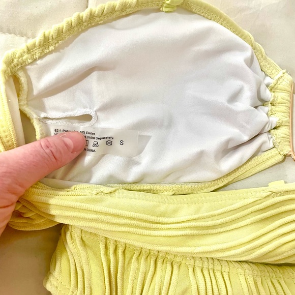 Fanuerg Yellow Ribbed Bikini Set - Picture 10 of 11